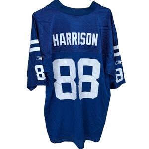 Blue Reebok Marvin Harrison #88‎ Indianapolis Colts Football Jersey Large NFL